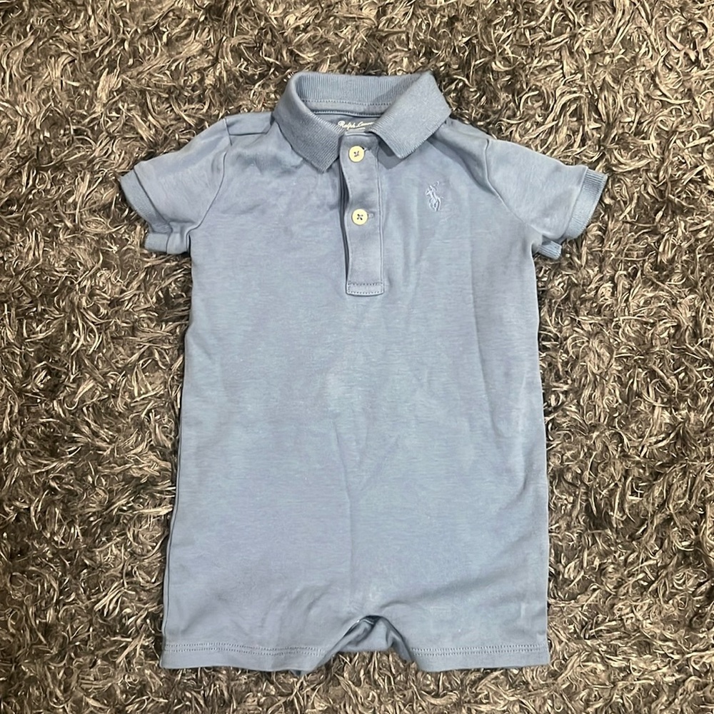 ralph lauren baby boy polo one piece